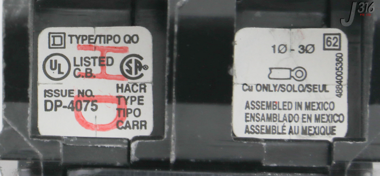。 27284 SQUARE D CIRCUIT BREAKER, 15A W/ PADLOCK ATTACHMENT